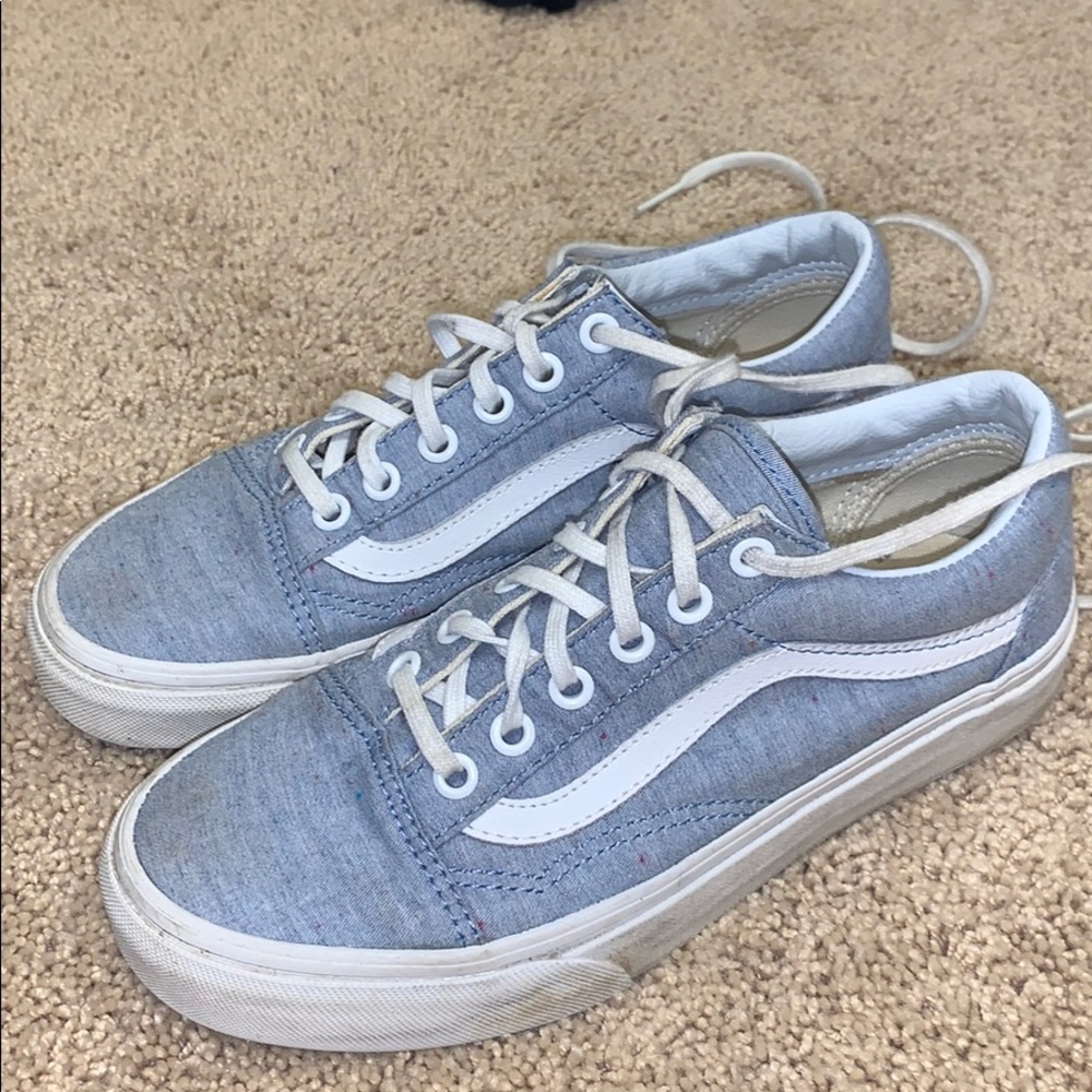 light blue old skool vans!!